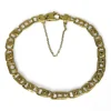 New Pulsera italiana c. seguridad oro 18k - 20cm Pulseras De Plata|Pulseras De Oro