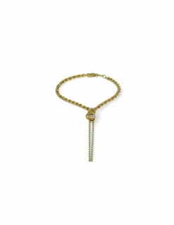 Fashion Pulsera manita con motivo mano con circonitas oro 18k - 19cm Manitas|Pulseras De Plata