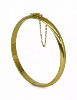 Online Pulsera media caña lisa c. seguridad oro 18k - 6cm Pulseras De Plata|Pulseras De Oro