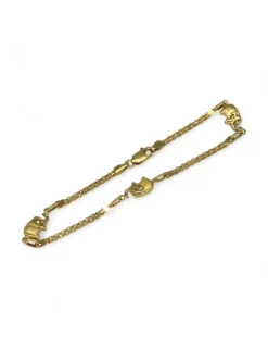 Best Pulsera motivos tres elefantes oro 18k - 18.5cm Pulseras De Plata|Pulseras De Oro