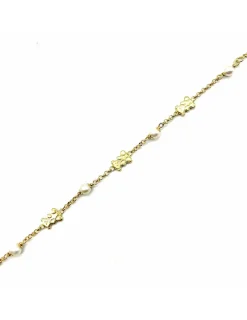 Cheap Pulsera osos y perlas oro 18k - 16.5cm Pulseras De Plata|Pulseras De Oro