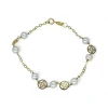 Sale Pulsera perlas oro 18k - 16cm Pulseras De Plata|Pulseras De Oro