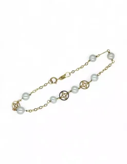Sale Pulsera perlas oro 18k - 16cm Pulseras De Plata|Pulseras De Oro