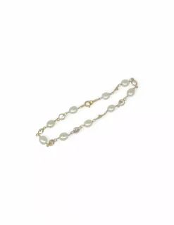 Store Pulsera perlas y circonitas oro 18k - 16cm Pulseras De Plata|Pulseras De Oro