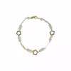 Shop Pulsera perlas y flor oro 18k - 16cm Pulseras De Plata|Pulseras De Oro