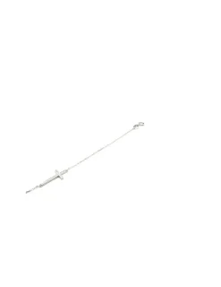Cheap Pulsera plata cruz horizontal con circonitas Pulseras De Oro