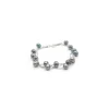 Cheap Pulsera plata triple cadena bolitas con perlas cultivadas grises - 17cm Pulseras De Oro Grabado|Pulseras De Oro