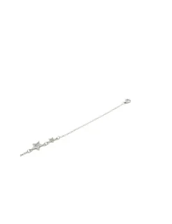 Store Pulsera plata triple estrella pulidas y circonitas Pulseras De Oro