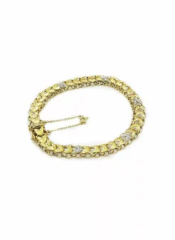 Outlet Pulsera princesa corazones oro 18k - 21cm Pulseras De Plata|Pulseras De Oro