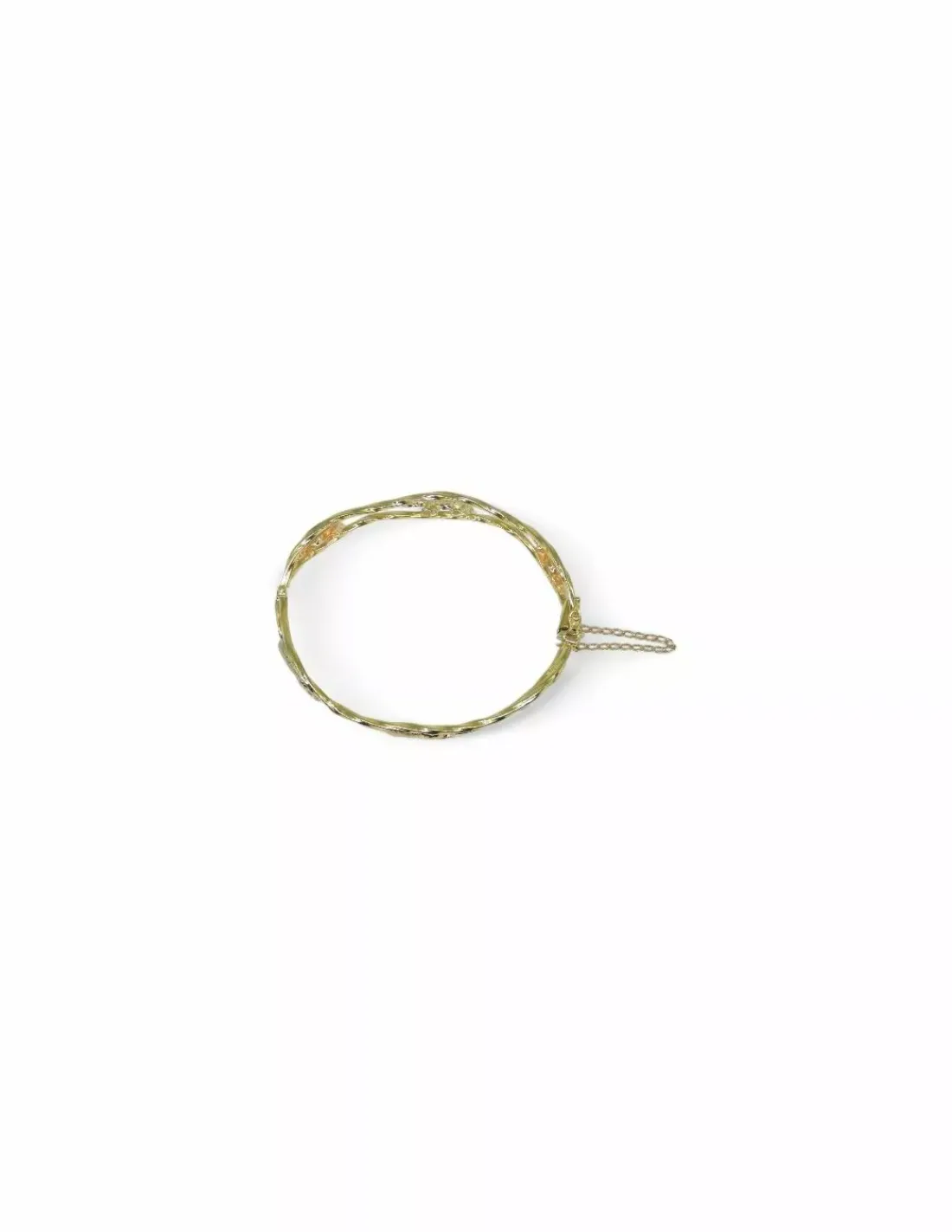 Online Pulsera rígida bicolor elefantes oro 18k - 6.5cm Cañas|Pulseras De Plata