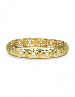 New Pulsera rígida calada oro 18k - 6.8cm Pulseras De Plata|Pulseras De Oro
