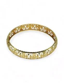 New Pulsera rígida calada oro 18k - 6.8cm Pulseras De Plata|Pulseras De Oro