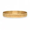 Cheap Pulsera rígida labrada oro rosa 18k -7cm Cañas|Pulseras De Plata