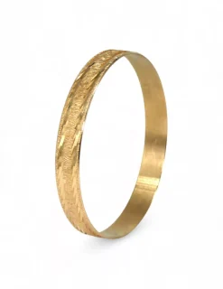 Cheap Pulsera rígida labrada oro rosa 18k -7cm Cañas|Pulseras De Plata