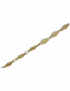 Online Pulsera rombo flores oro 18k - 20cm Pulseras De Plata|Pulseras De Oro