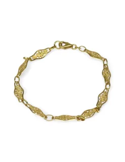Online Pulsera rombo flores oro 18k - 20cm Pulseras De Plata|Pulseras De Oro