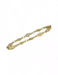 Online Pulsera rombo flores oro 18k - 20cm Pulseras De Plata|Pulseras De Oro
