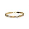 Fashion Pulsera semirrígida bicolor oro 18k - 19cm Pulseras De Plata|Pulseras De Oro