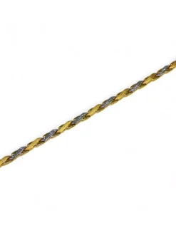 Fashion Pulsera semirrígida bicolor oro 18k - 19cm Pulseras De Plata|Pulseras De Oro
