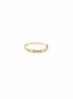 Discount Pulsera semirrígida bicolor oro 18k - 22cm Pulseras De Plata|Pulseras De Oro