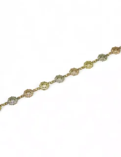 Fashion Pulsera soles oro tricolor 18k - 18cm Pulseras De Plata|Pulseras De Oro