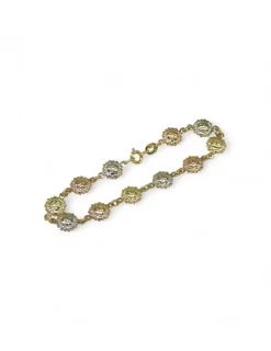 Fashion Pulsera soles oro tricolor 18k - 18cm Pulseras De Plata|Pulseras De Oro