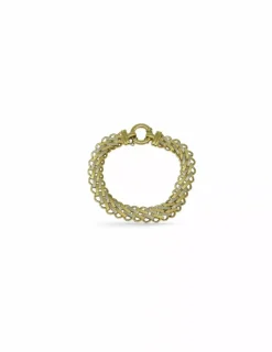 Best Sale Pulsera tapiz bicolor oro 18k - 19cm Pulseras De Plata|Pulseras De Oro