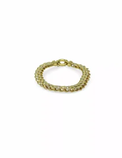 Best Sale Pulsera tapiz bicolor oro 18k - 19cm Pulseras De Plata|Pulseras De Oro