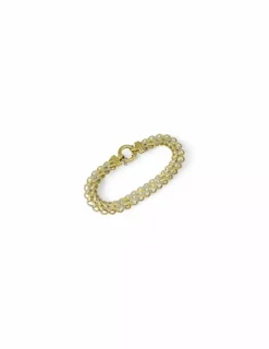 Best Sale Pulsera tapiz bicolor oro 18k - 19cm Pulseras De Plata|Pulseras De Oro