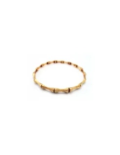 Shop Pulsera tipo caña labrada oro 18k - 6.7cm Cañas|Pulseras De Plata