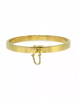 Sale Pulsera tipo caña lisa plana oro 18k - 18.50cm Cañas|Pulseras De Plata