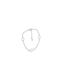 Best Sale Pulsera tres siluetas corazón plata 925 rodio - 17cm Pulseras De Oro Grabado|Pulseras De Oro