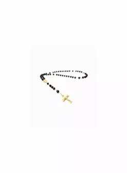 Outlet Rosario virgen Milagrosa y cruz cristo bicolor oro 18k - 49cm Gargantillas De Oro|Medalla De Cristo