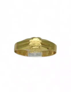 Flash Sale Sello bebé cuadrado placa satinada lateral líneas oro 18k - T.5 Sellos|Anillos De Oro