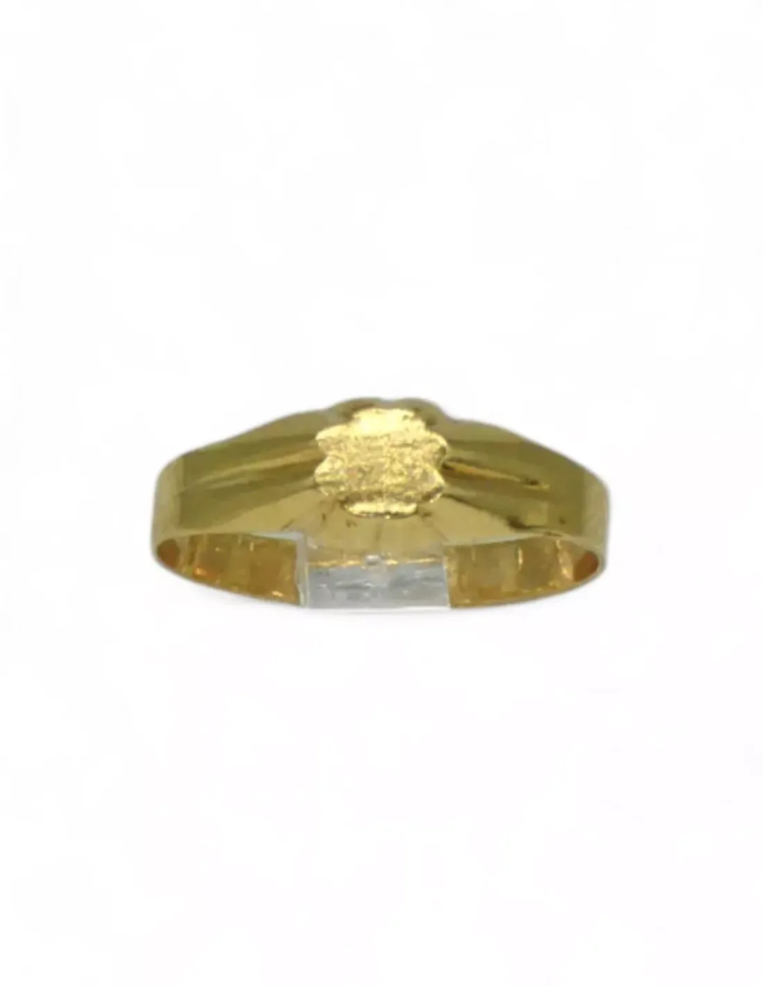 Flash Sale Sello bebé cuadrado placa satinada lateral líneas oro 18k - T.5 Sellos|Anillos De Oro