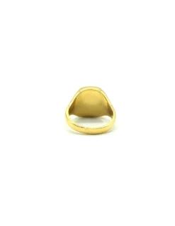 Cheap Sello caballero tallado en oro macizo placa satinada - T.25 Sellos|Anillos