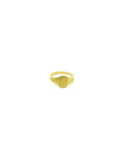 Clearance Sello comunión tallado placa ovalada oro 18k Sellos