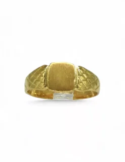 Fashion Sello labrado cojín oro 18k -T.12 Sellos|Anillos De Oro