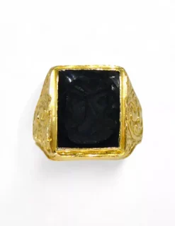 Online Sello labrado con camafeo ónix oro 18k - T.18 Sellos|Anillos De Oro