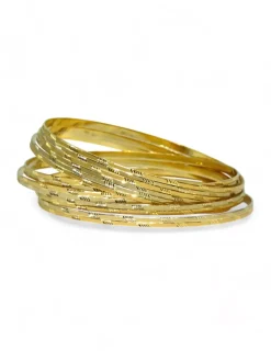 Best Sale Semanario labrado líneas oro 18k - 7cm Pulseras De Plata|Pulseras De Oro