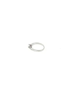 Online Solitario 4 garras cruzado oro blanco 18k Anillos De Oro Blanco|Anillos