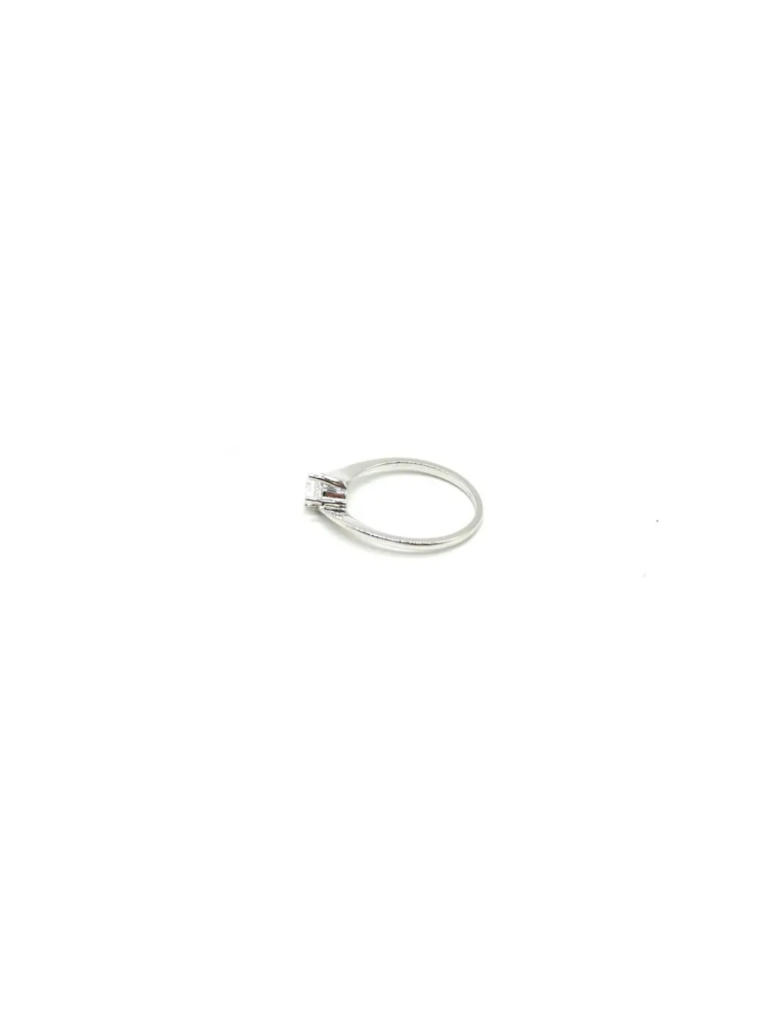 Online Solitario 4 garras cruzado oro blanco 18k Anillos De Oro Blanco|Anillos