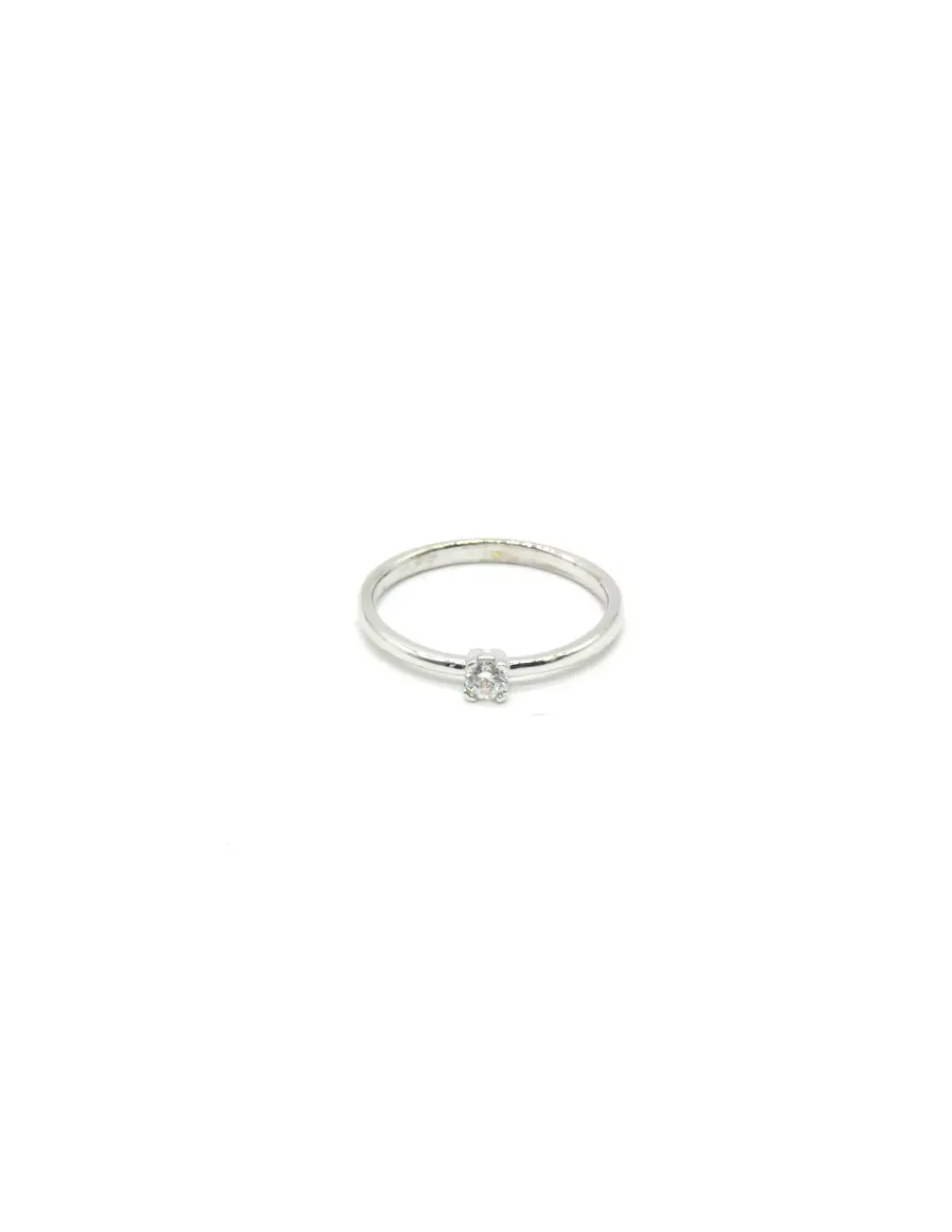 New Solitario 4 garras montura cuadrada oro blanco 18k Anillos De Oro Blanco|Anillos