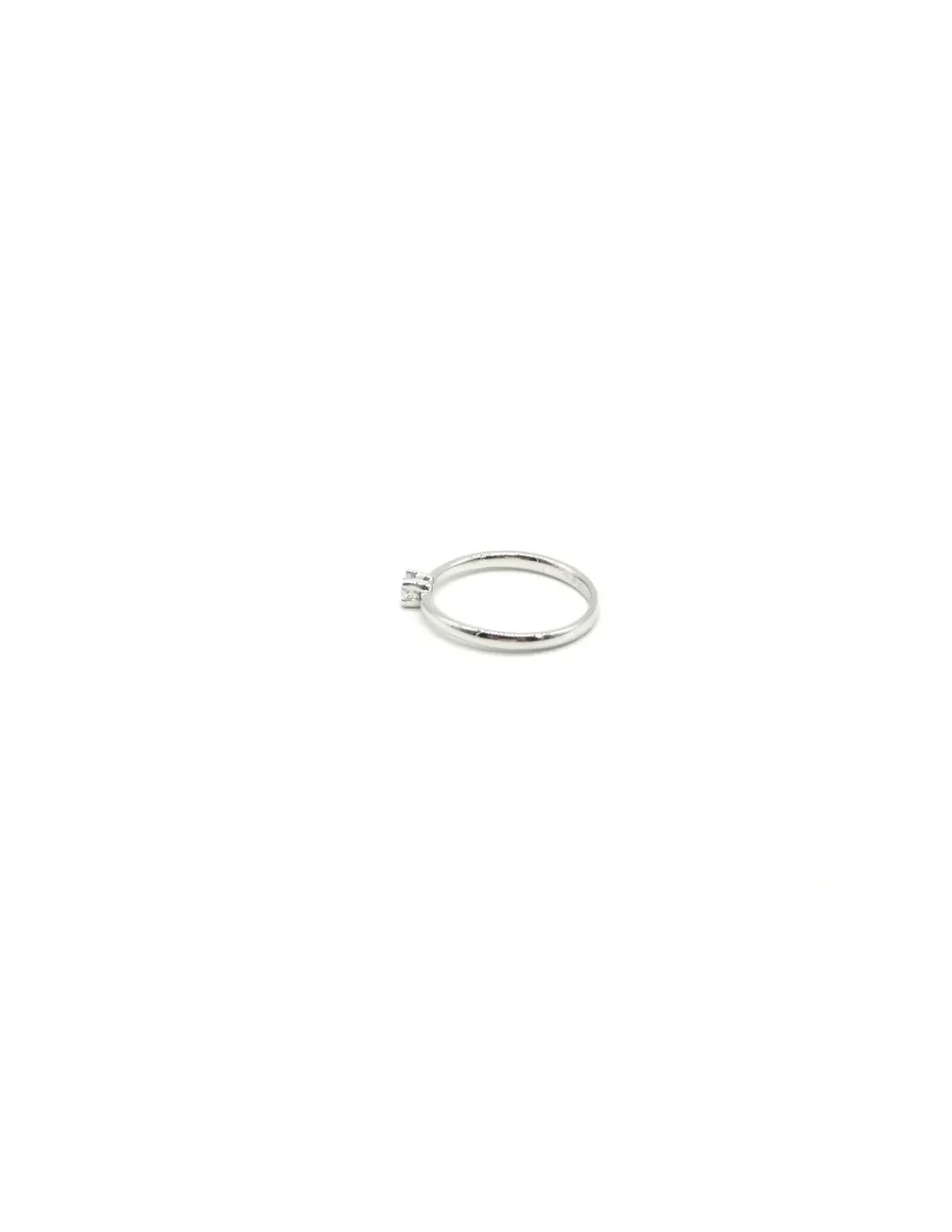 New Solitario 4 garras montura cuadrada oro blanco 18k Anillos De Oro Blanco|Anillos