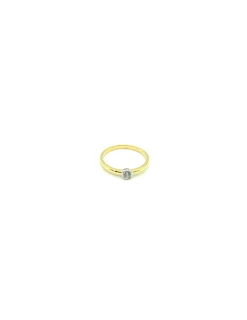 Fashion Solitario chatón oro bicolor 18k Anillos De Oro|Anillos