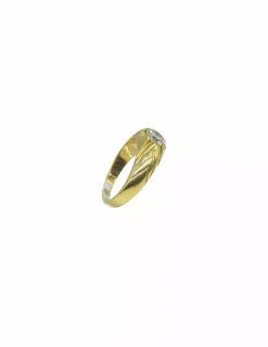 Clearance Solitario labrado espiga con circonita oro 18k - T.18 Anillos De Oro|Anillos