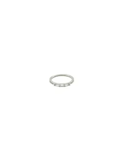 Cheap Sortija hilera circonitas en baguette plata Anillos De Plata|Anillos