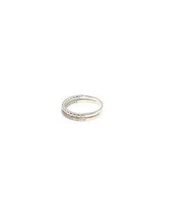 Clearance Sortija plata rodiada banda bolitas y banda circonitas Anillos De Plata|Anillos