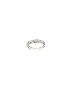 Clearance Sortija plata rodiada banda bolitas y banda circonitas Anillos De Plata|Anillos