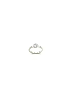 Cheap Sortija solitario chatón plata - T.14 Anillos De Plata|Anillos